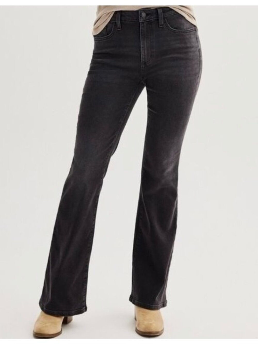 SONOMA Washed Black High-Rise Waist Flare Leg Women's Jeans NWT Size 16